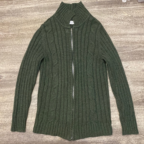 White Stag Sweaters - White Stag dark green sweater with zipper